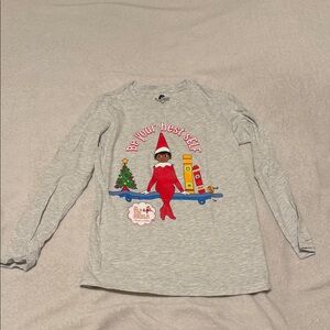 Kids’ Christmas Long Sleeve Shirt with Elf Design